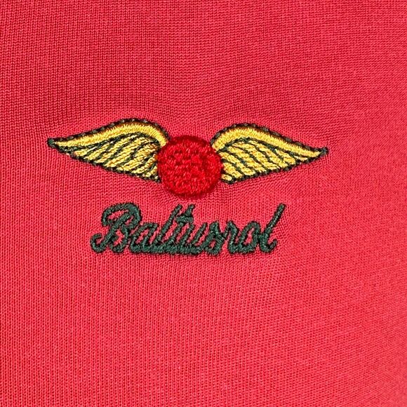 Travis Mathew Polo Shirt Men’s Medium Pinkish Red Baltusrol Golf Course Cotton - Picture 2 of 9